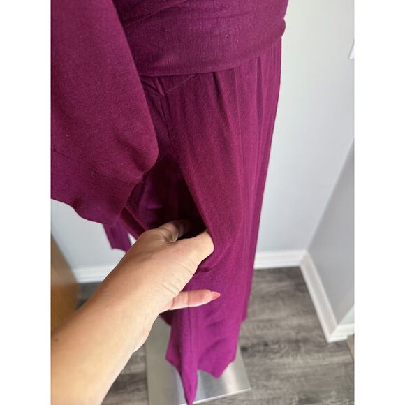 Vintage 1970s Dress CHH Carol Horns Habitat Cotton Dress Small Deep Purple Retro - Picture 6 of 12